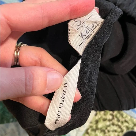 Elizabeth Suzann Black Silk Florence Shorts - Picture 7 of 8